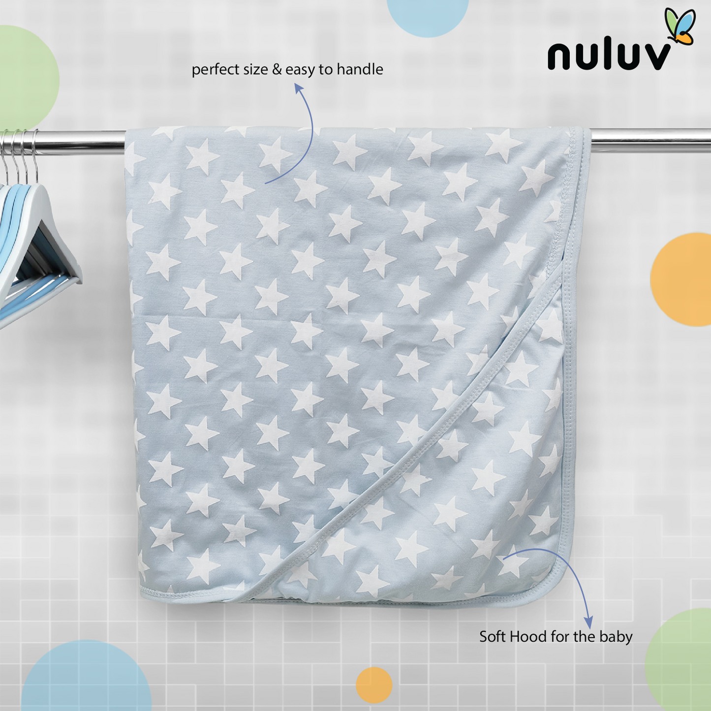 Nuluv Printed baby towel for Boys