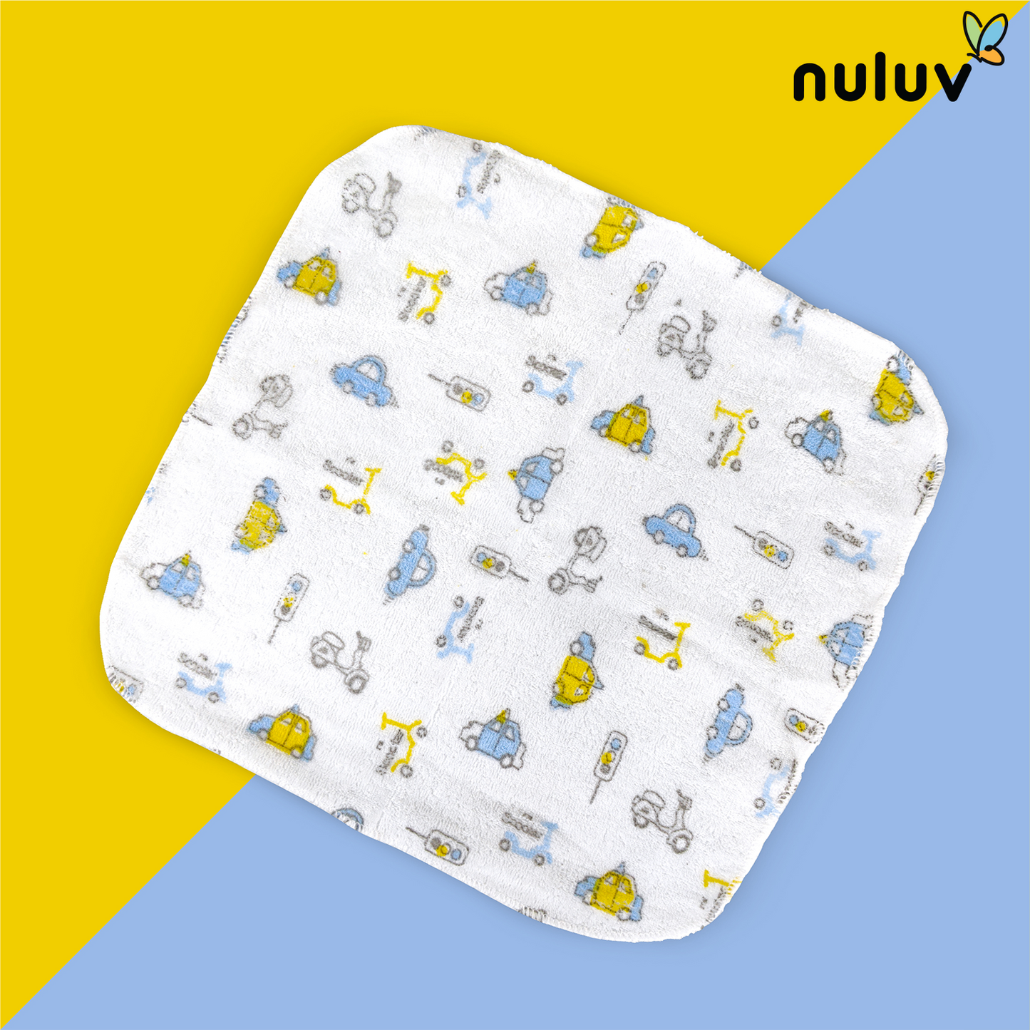 Nuluv Printed baby napkins for Boys - Pack of 6