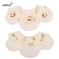 Nuluv Baby Bibs, Soft, Quick-Drying and Gentle for Sensitive Skin, Snap Button Closure, Reusable and Highly Absorbent, Made with 100% Muslin Cotton, 0+ Months, Multi on Off-White Base, Pack of 2