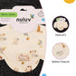 Nuluv Baby Bibs, Soft, Quick-Drying and Gentle for Sensitive Skin, Snap Button Closure, Reusable and Highly Absorbent, Made with 100% Muslin Cotton, 0+ Months, Multi on Off-White Base, Pack of 2