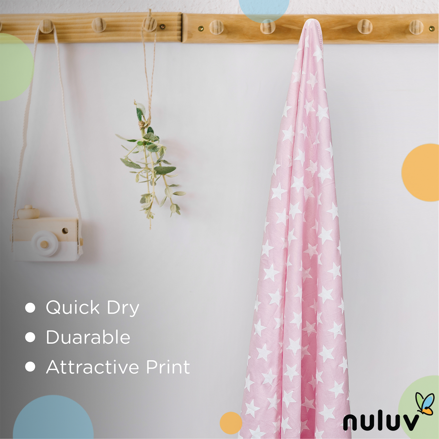 Nuluv Printed baby towel for Girls