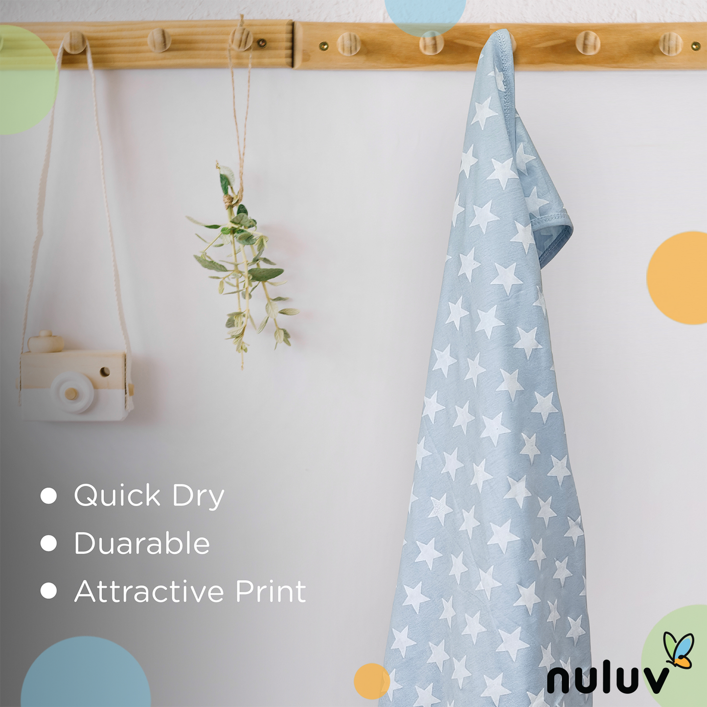 Nuluv Printed baby towel for Boys