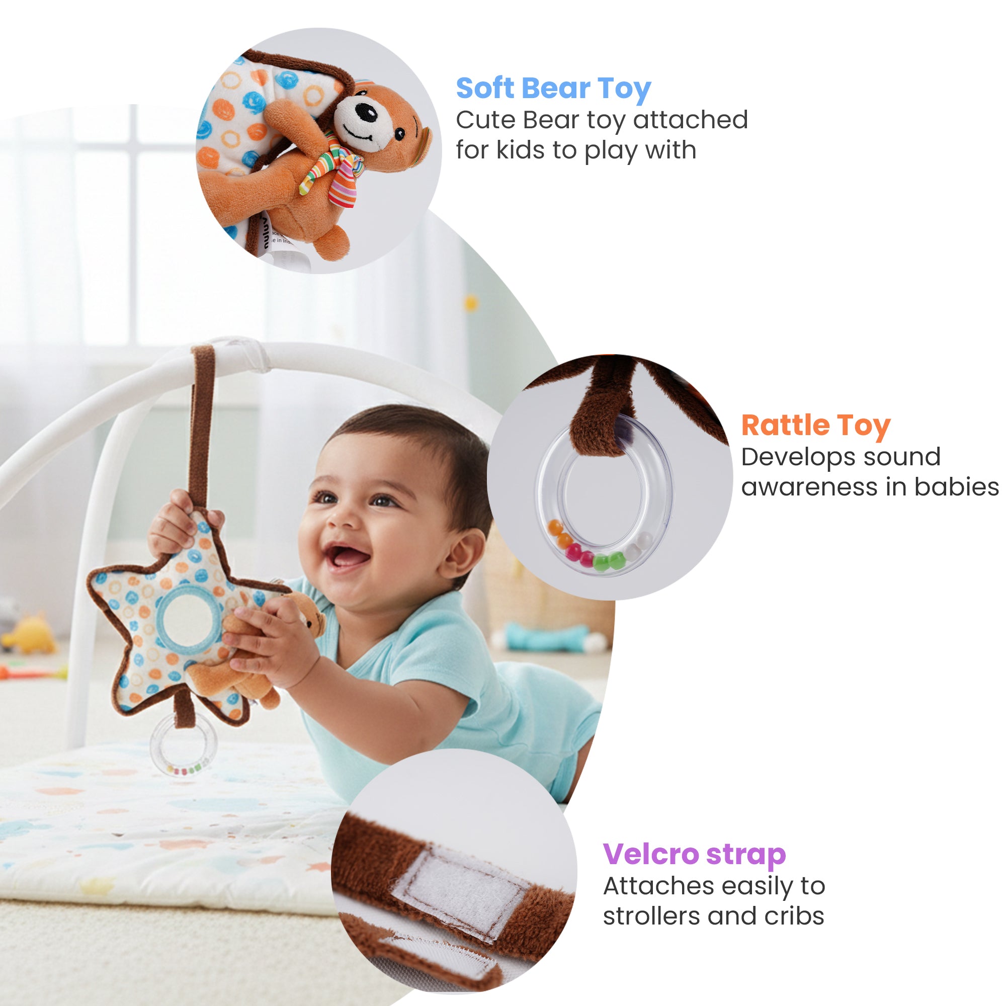 Baby Rattle and Mirror Bear on Star Toys For Baby
