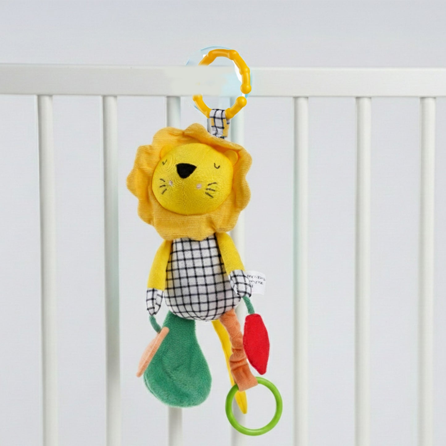 Nuluv Lino Rattle Buddy Stroller Toys with Crinkle, Teether, Mirror  For Baby