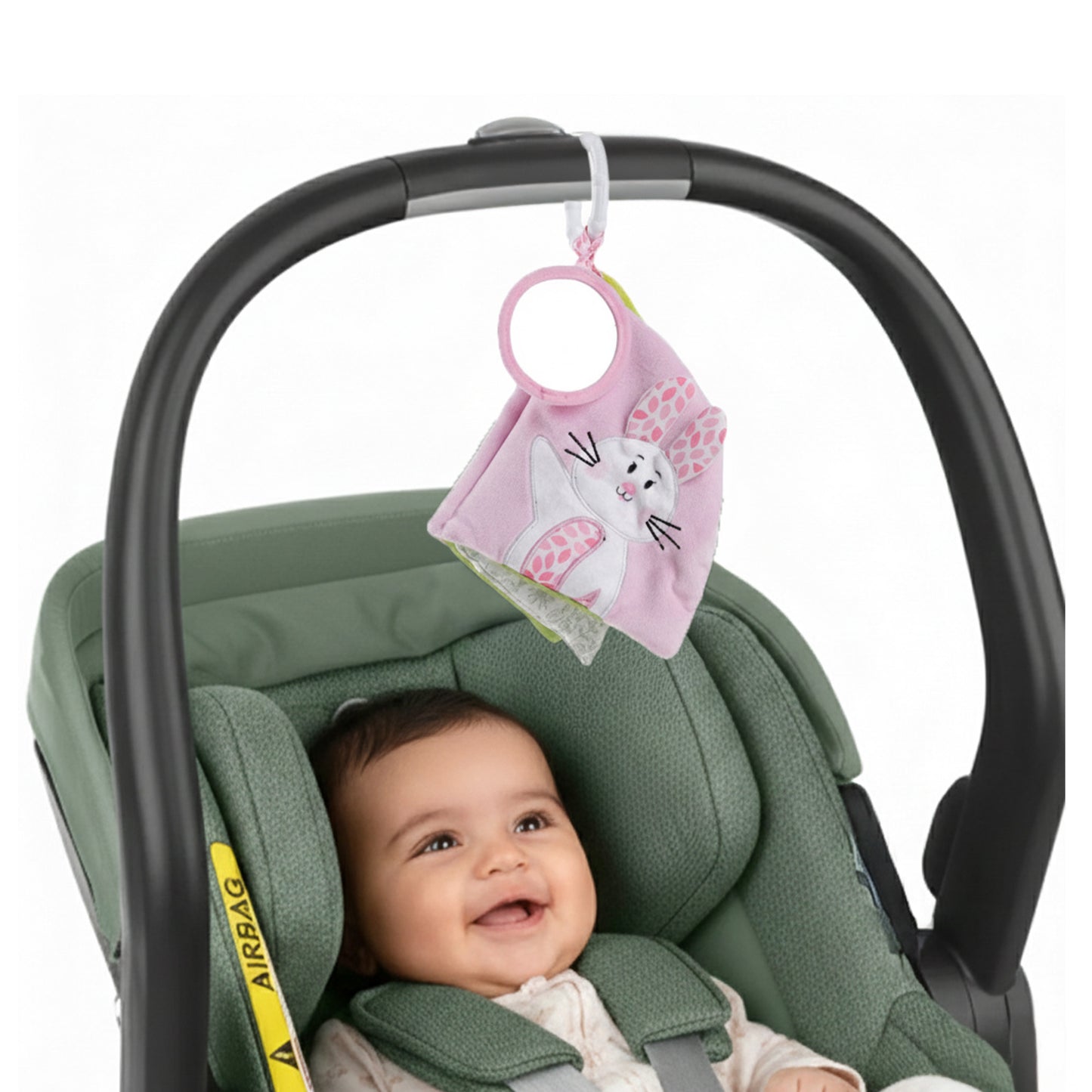 Soft Book for Babies, Crinkle Sensory With Rattle Sound Cloth, Soft Touch-and-Feel Fabric Book