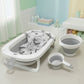 4-in-1 Foldable Baby Bath Tub Set With  Sling, Folding Bucket and Rinser