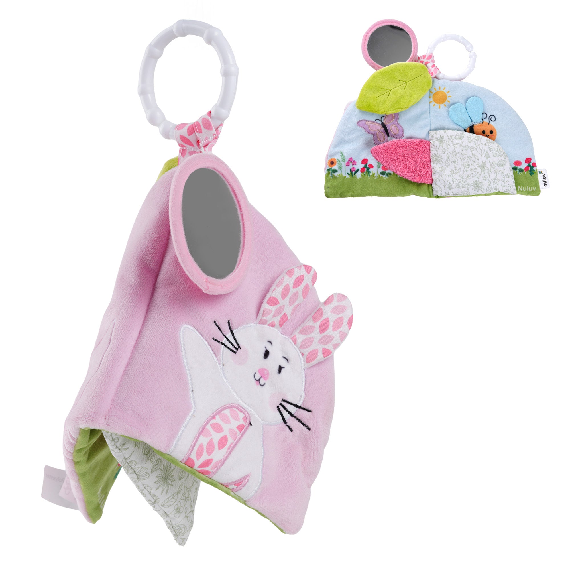 Soft Book for Babies, Crinkle Sensory With Rattle Sound Cloth, Soft Touch-and-Feel Fabric Book