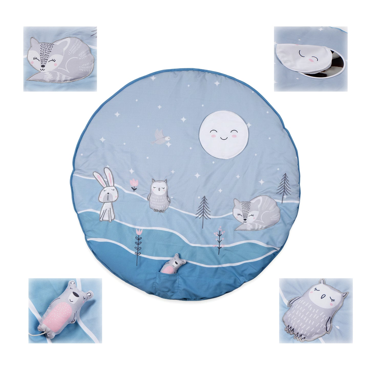 Nuluv Moonlight Activity Playmat for Baby With Mirror, Crinkle & Rattle