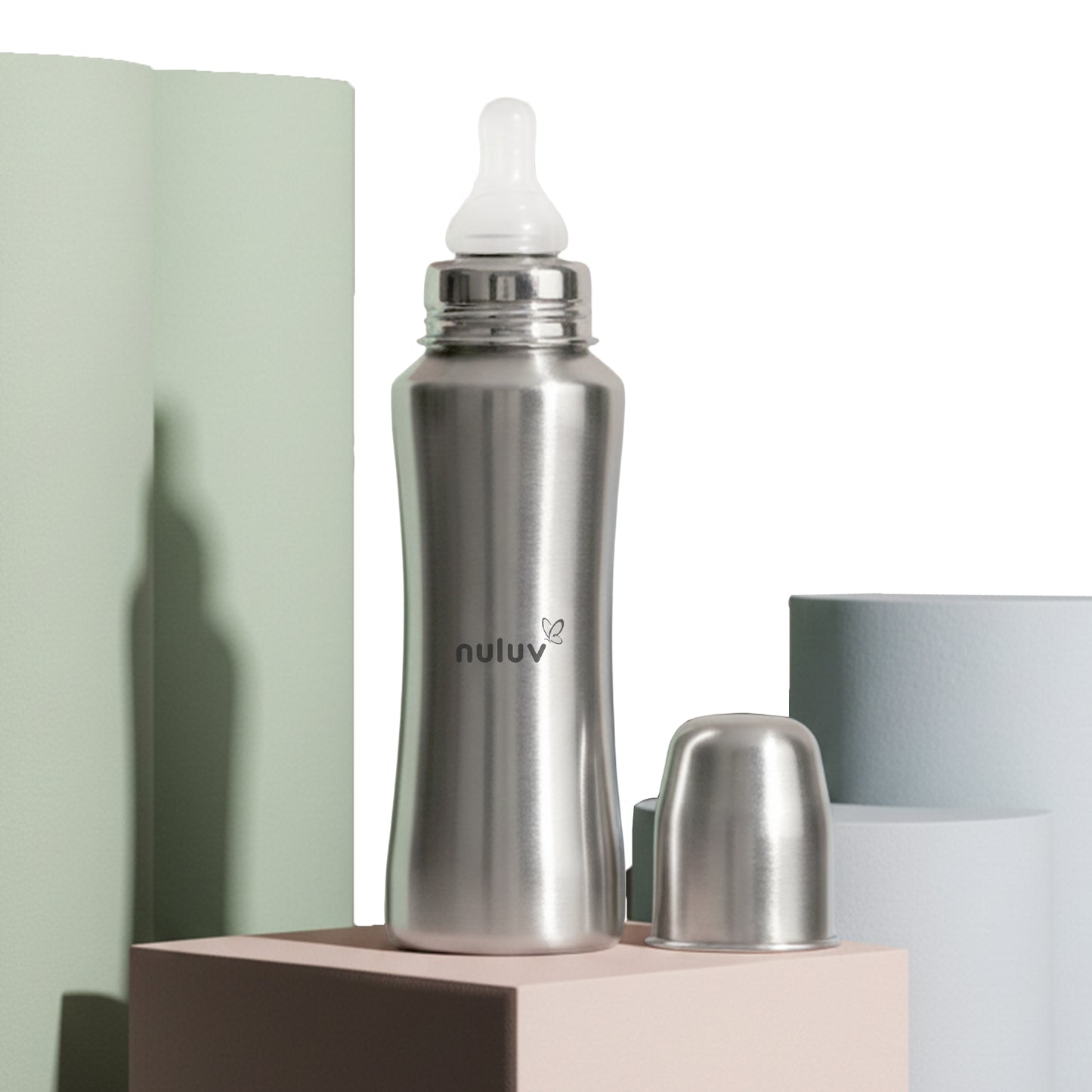 Nuluv Nourish+ Stainless Steel Baby Feeding Bottle