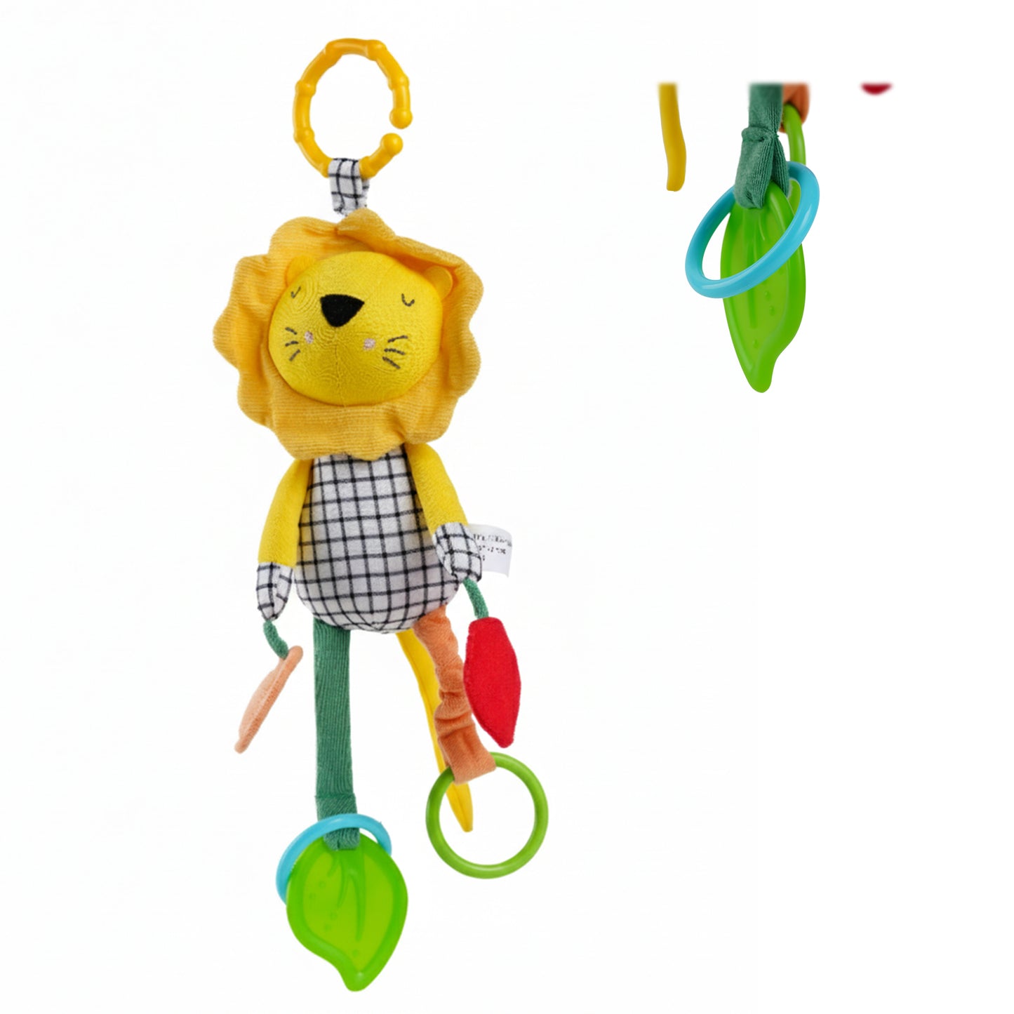 Nuluv Lino Rattle Buddy Stroller Toys with Crinkle, Teether, Mirror  For Baby