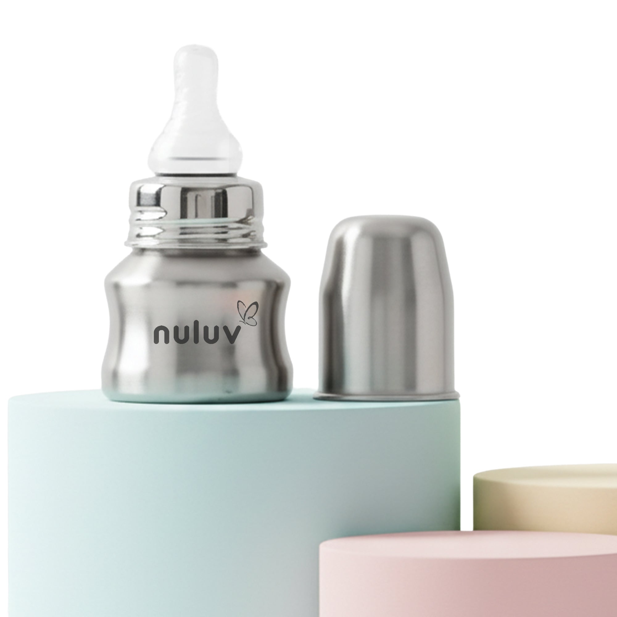 Nuluv Nourish+ Stainless Steel Feeding Bottle 60ml
