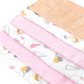 Nuluv Printed baby napkins for Girls - Pack of 6