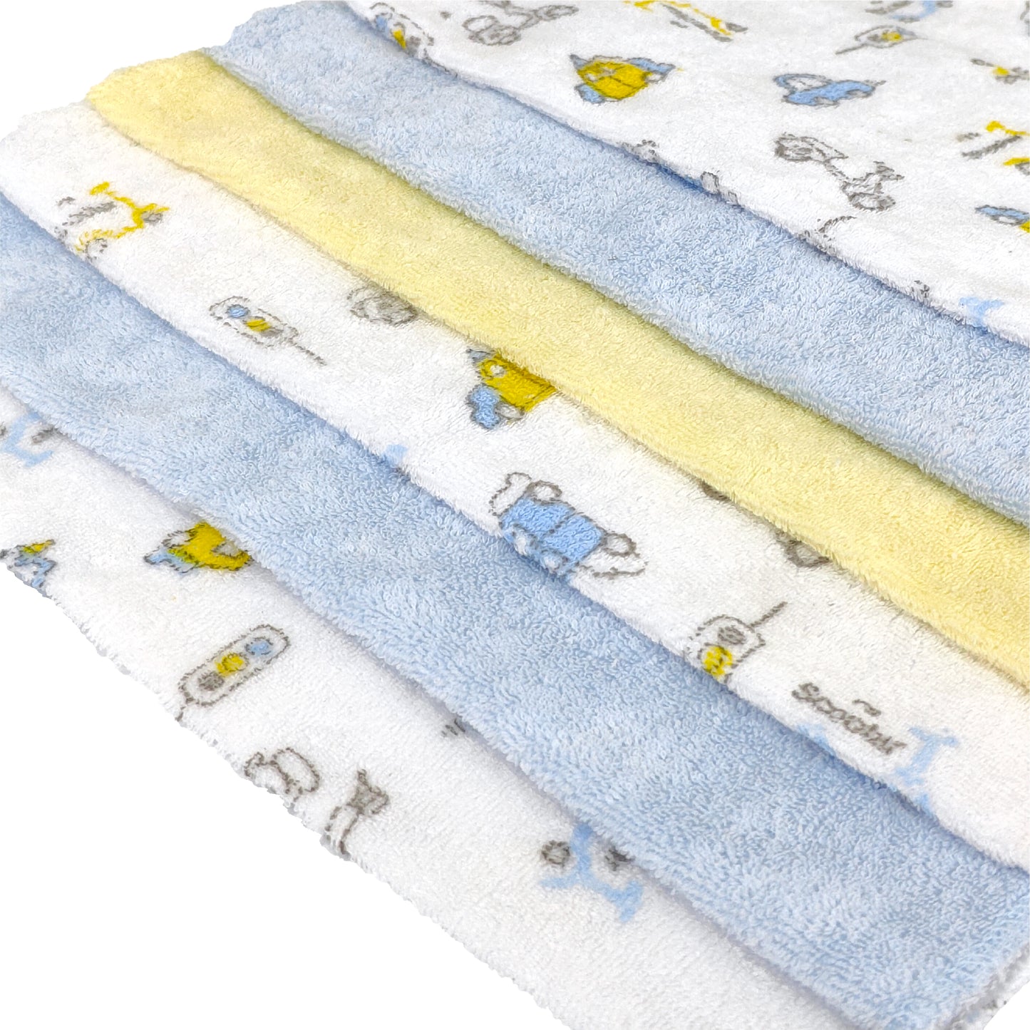 Nuluv Printed baby napkins for Boys - Pack of 6