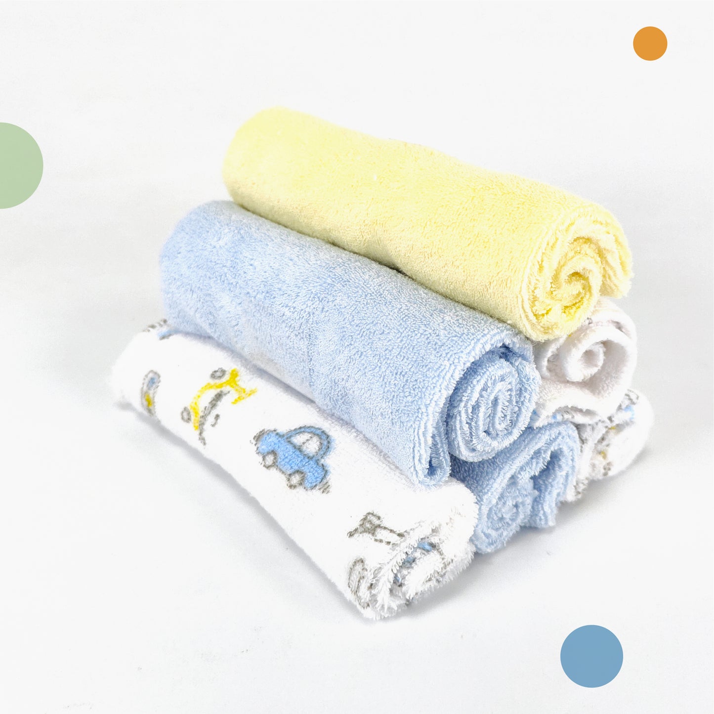 Nuluv Printed baby napkins for Boys - Pack of 6