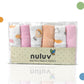 Nuluv Printed baby napkins for Girls - Pack of 6