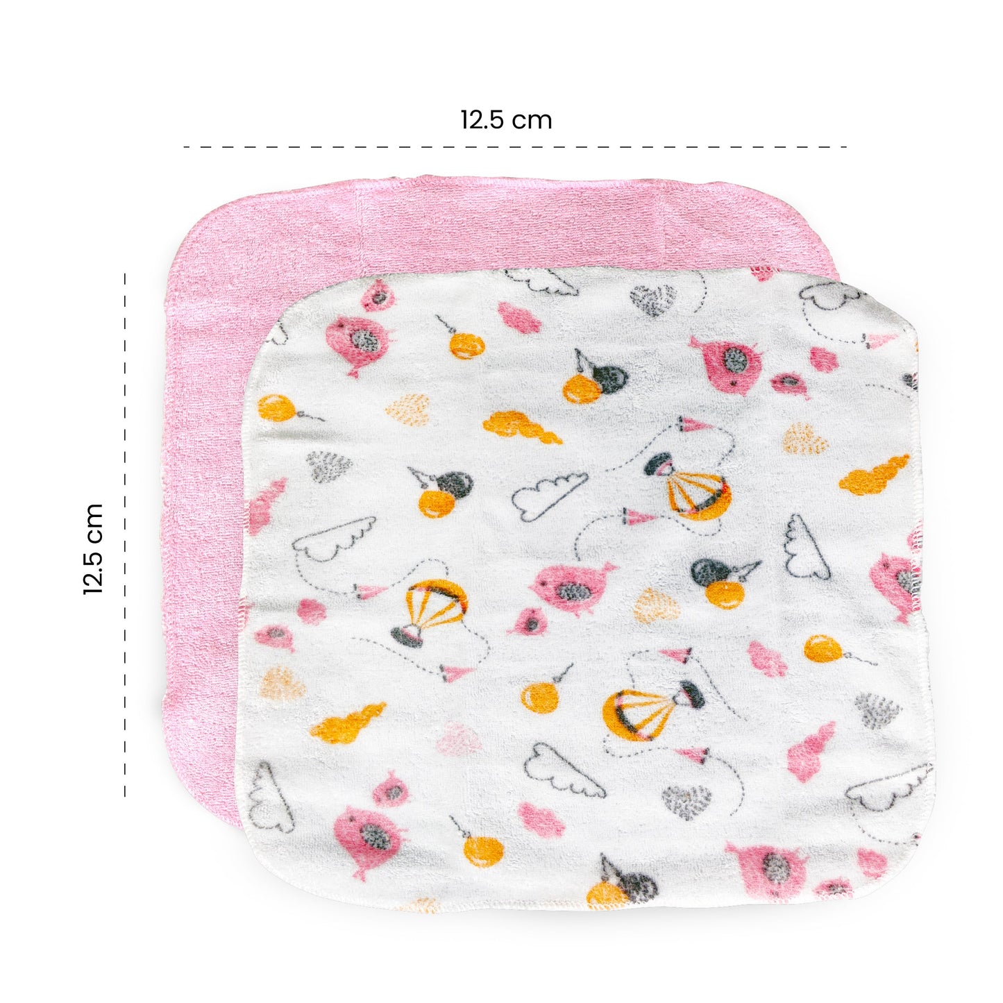 Nuluv Printed baby napkins for Girls - Pack of 6