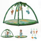 Nuluv ForestFun Playgym for Babies, Soft and Breathable Baby Play Mat with Hanging Crinkles, Squeaker, and Rattles, Foldable, Washable and Non-Toxic Play Gym, for Infants 2+ Months