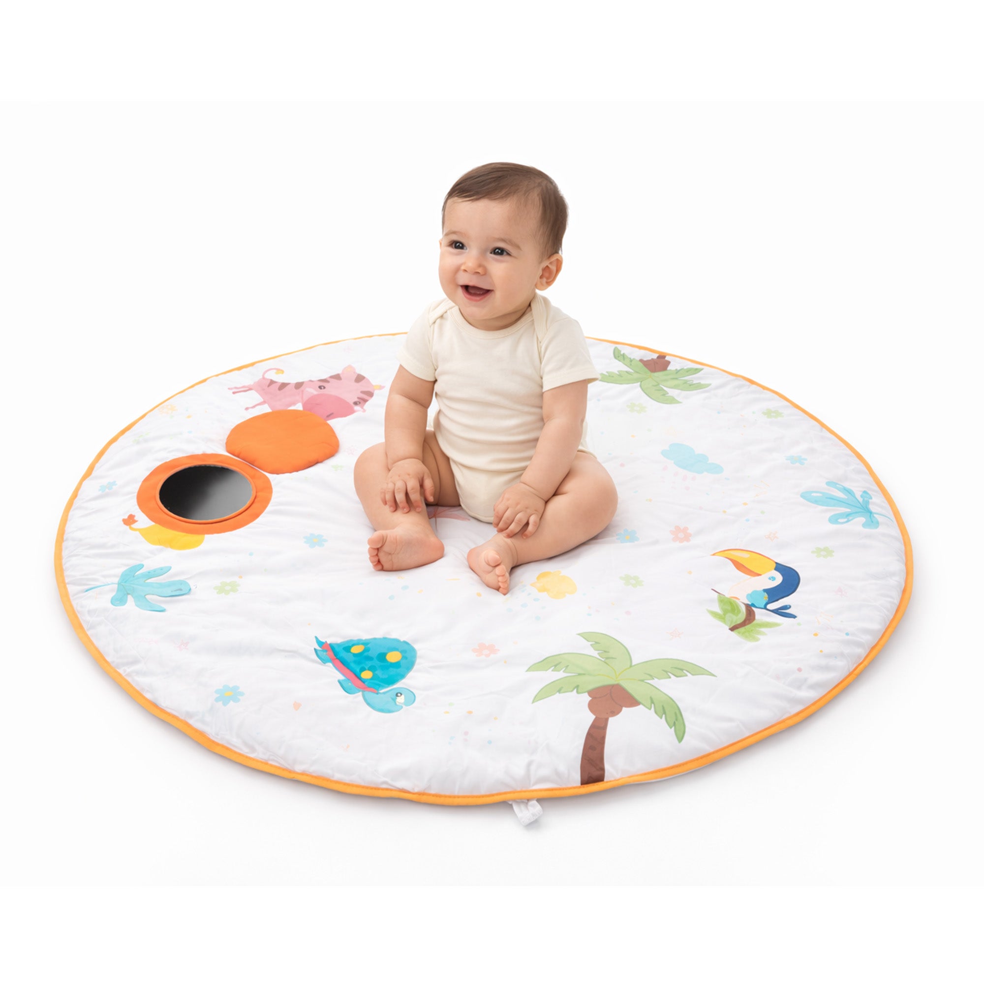 Jungle Jamboree Activity Playmat for Baby with Mirror, Crinkle & Squeaker 2+ Months