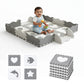 Nuluv Tiny Tails Soft Foam Play Mat with Safety Fence – EVA Interlocking Baby Floor Mat
