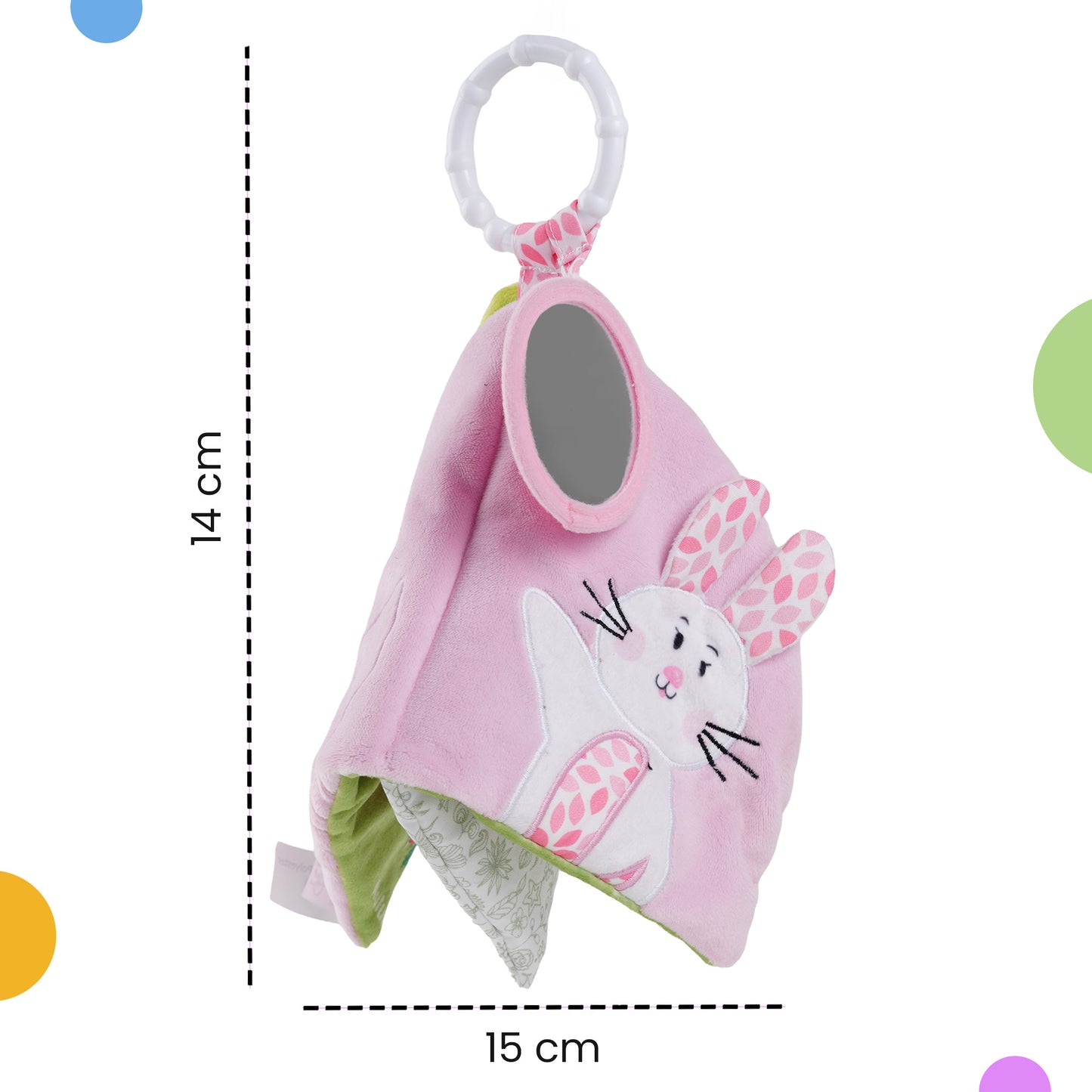 Soft Book for Babies, Crinkle Sensory With Rattle Sound Cloth, Soft Touch-and-Feel Fabric Book