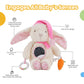 Nuluv Soft Bunny Ring Rattle Toy for Baby with Mirror & Crinkle, Early Development Sensory Toy
