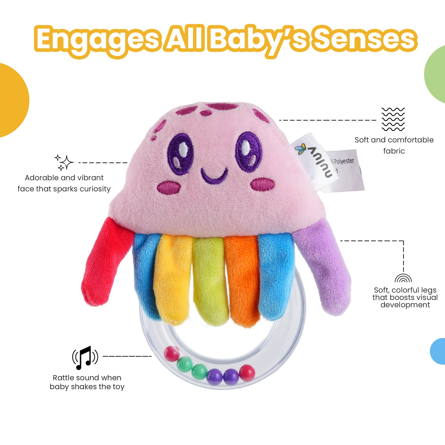 Nuluv Jelly Ring Rattle For Baby
