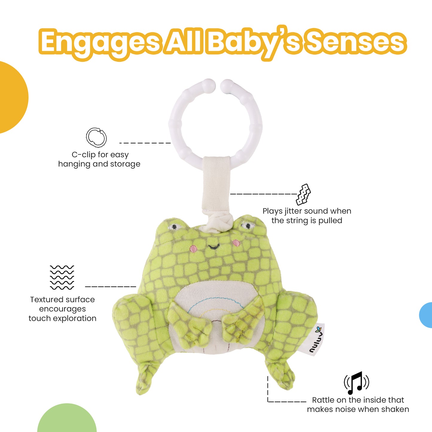 Nuluv Activity Frog Rattle Jittery Toy For Baby