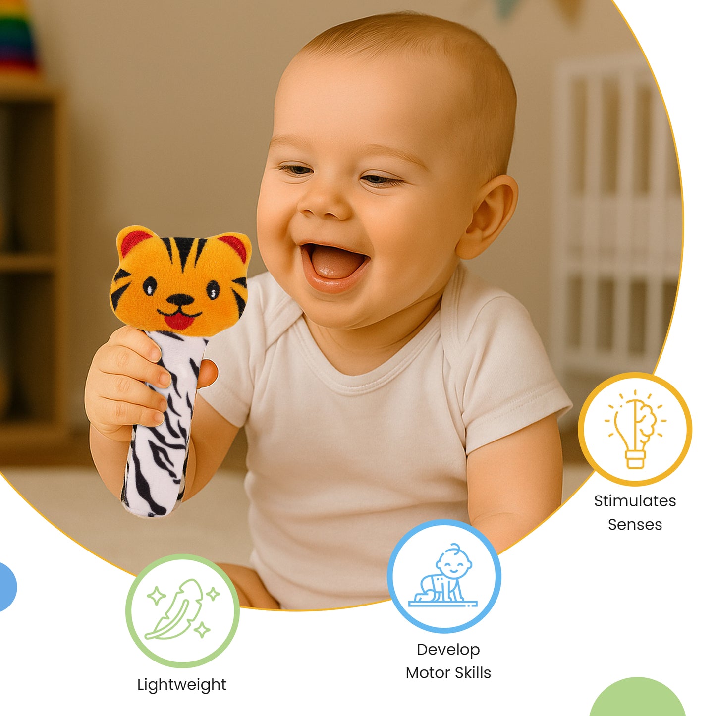 Trots Squeaky toy - Tiger Handle
