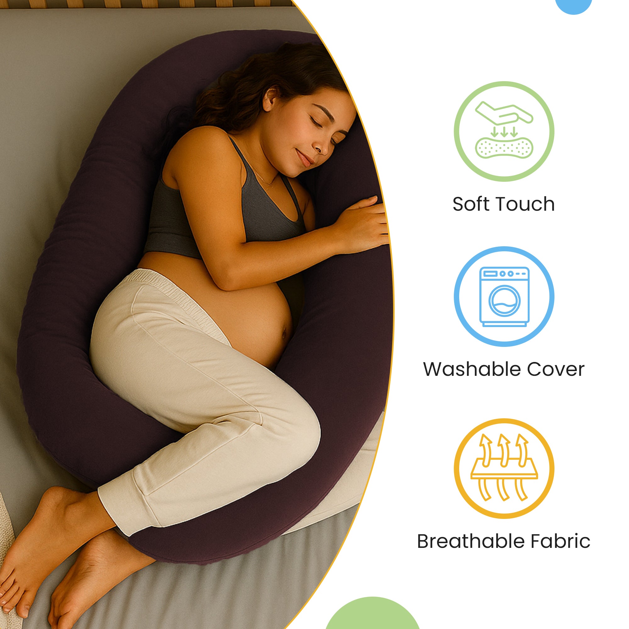 Nuluv Maternity pillow - Dark Brown