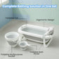 4-in-1 Foldable Baby Bath Tub Set With  Sling, Folding Bucket and Rinser