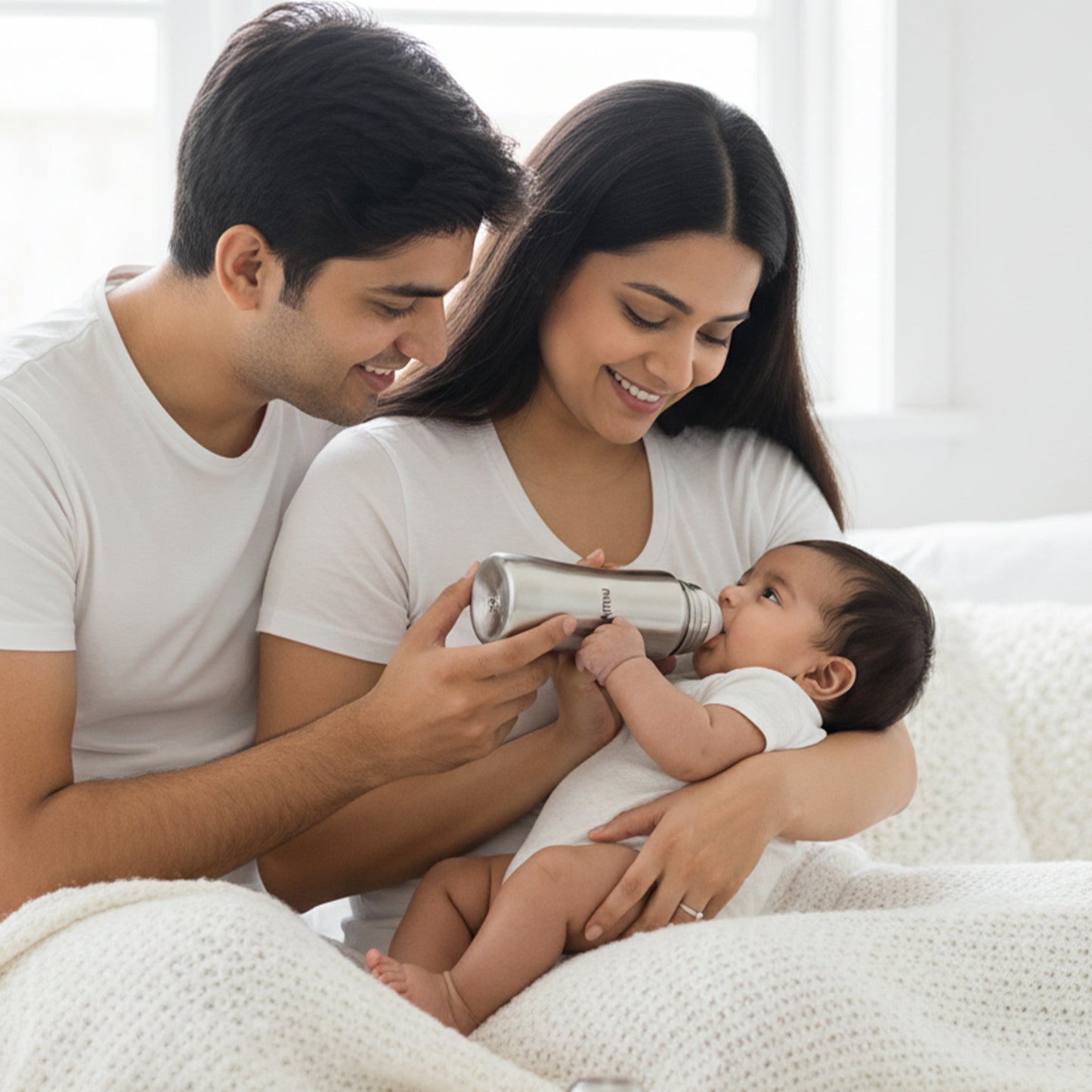 Nuluv Nourish+ Stainless Steel Baby Feeding Bottle