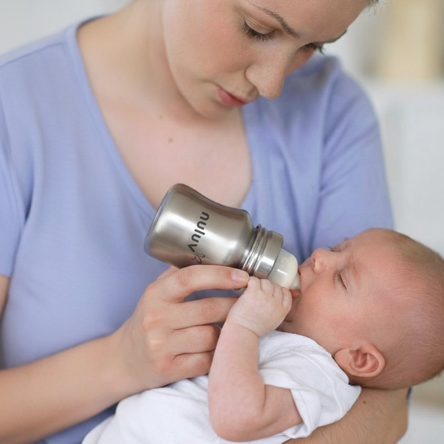 Nuluv Nourish+ Stainless Steel Feeding Bottle 60ml