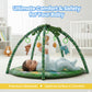 Nuluv ForestFun Playgym for Babies, Soft and Breathable Baby Play Mat with Hanging Crinkles, Squeaker, and Rattles, Foldable, Washable and Non-Toxic Play Gym, for Infants 2+ Months
