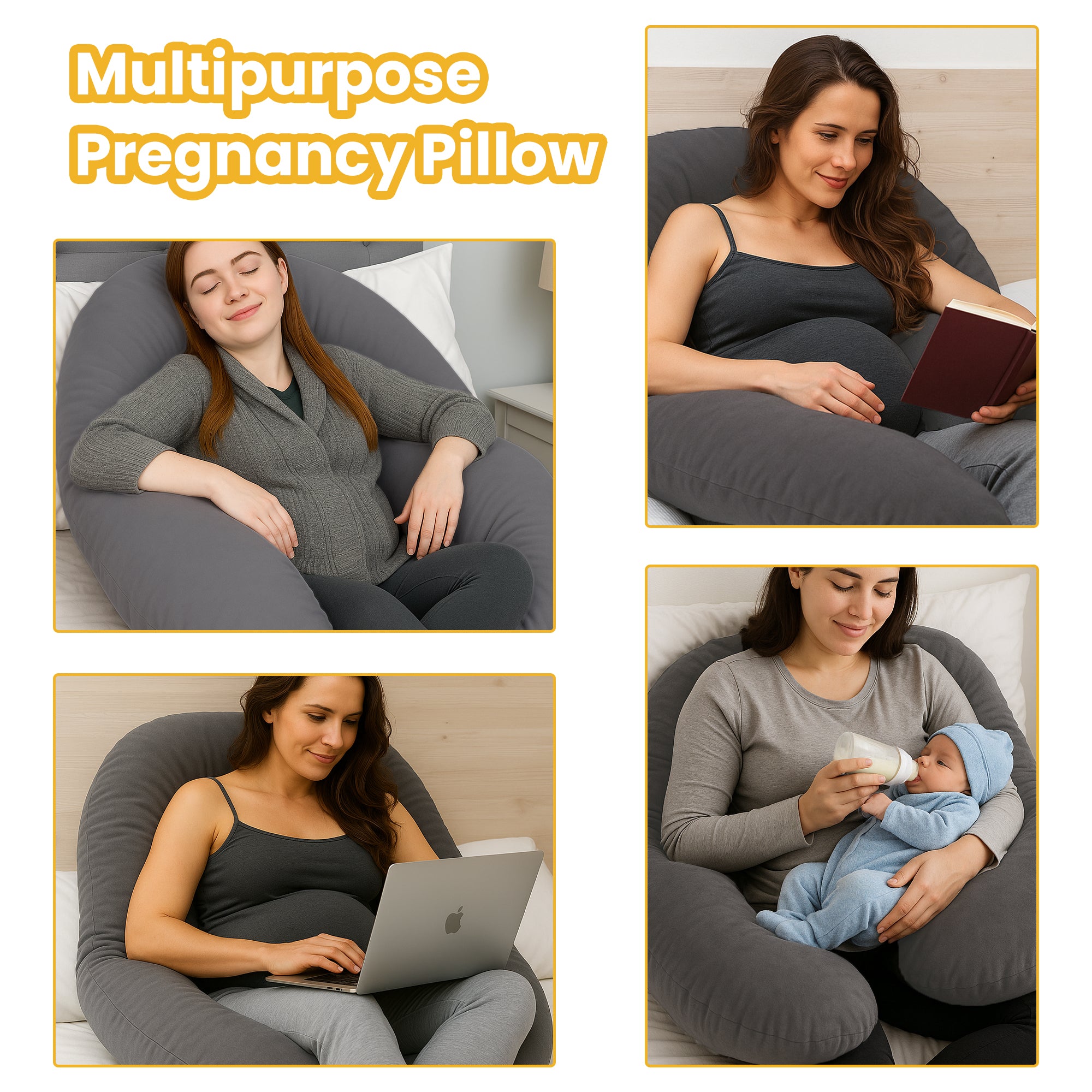 Nuluv Maternity pillow - Grey