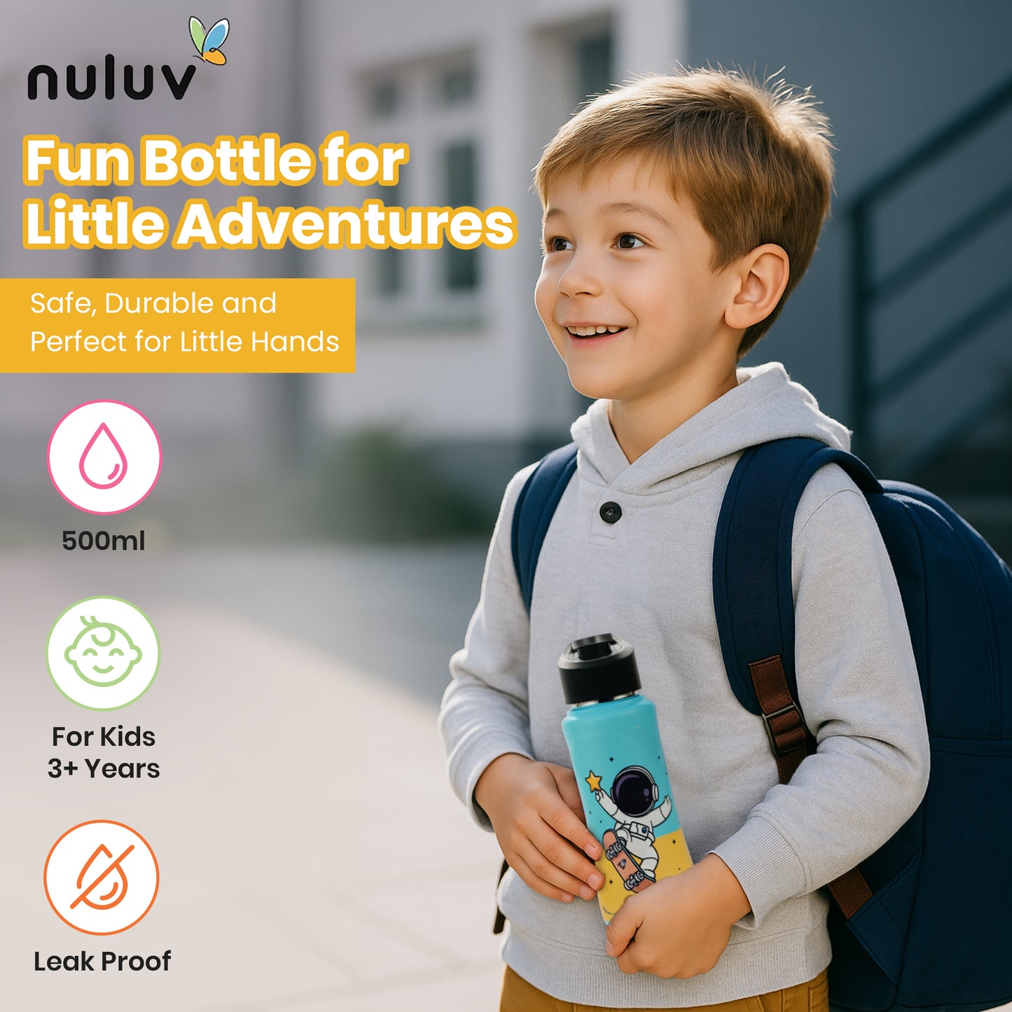 Nuluv Weaning and Feeding SS Sport Sipper Space For Baby