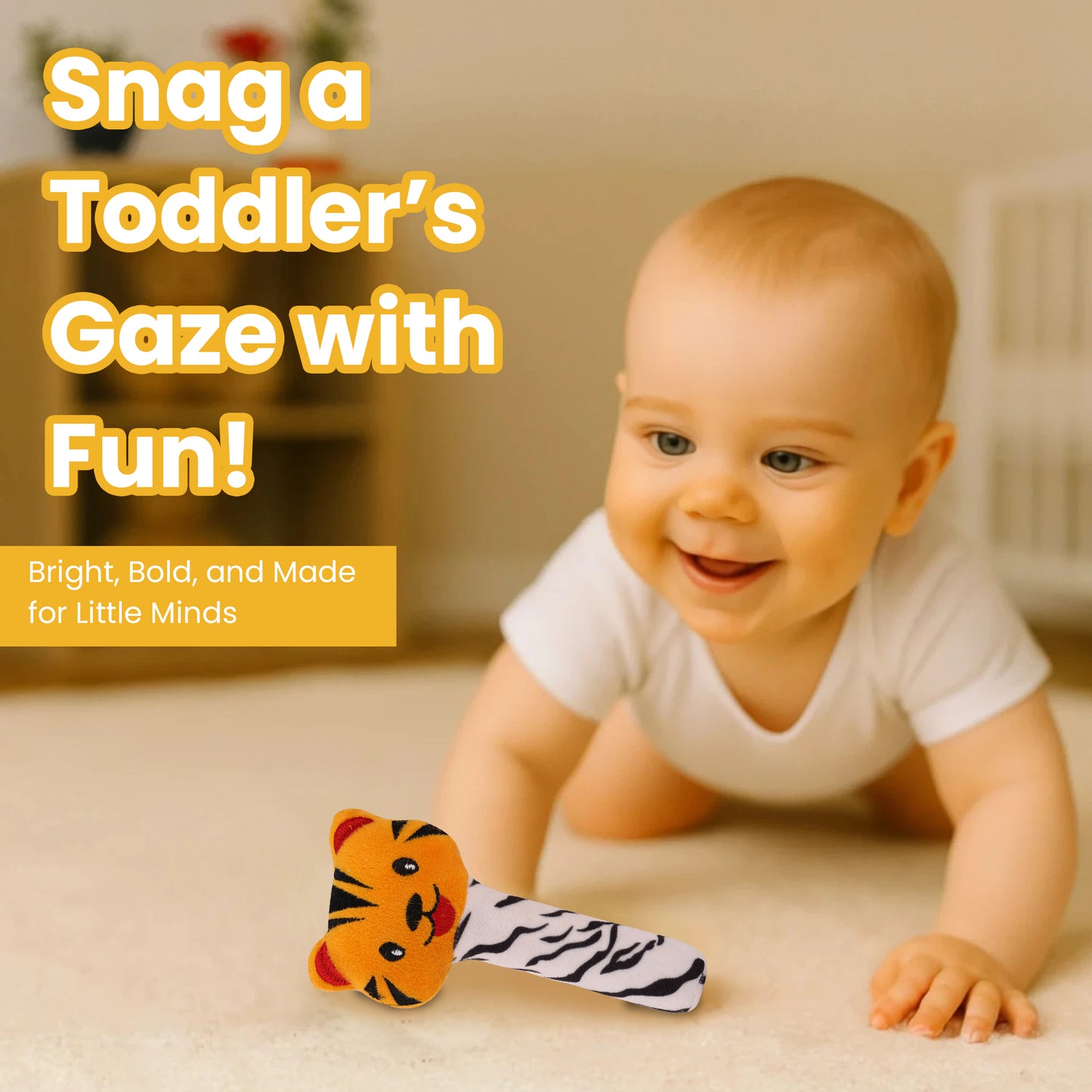 Trots Squeaky toy - Tiger Handle