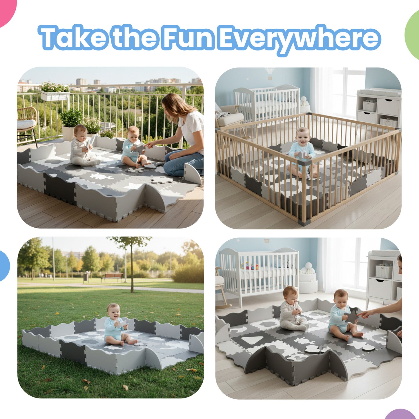 Tots Trail Soft Foam Amt With Fence