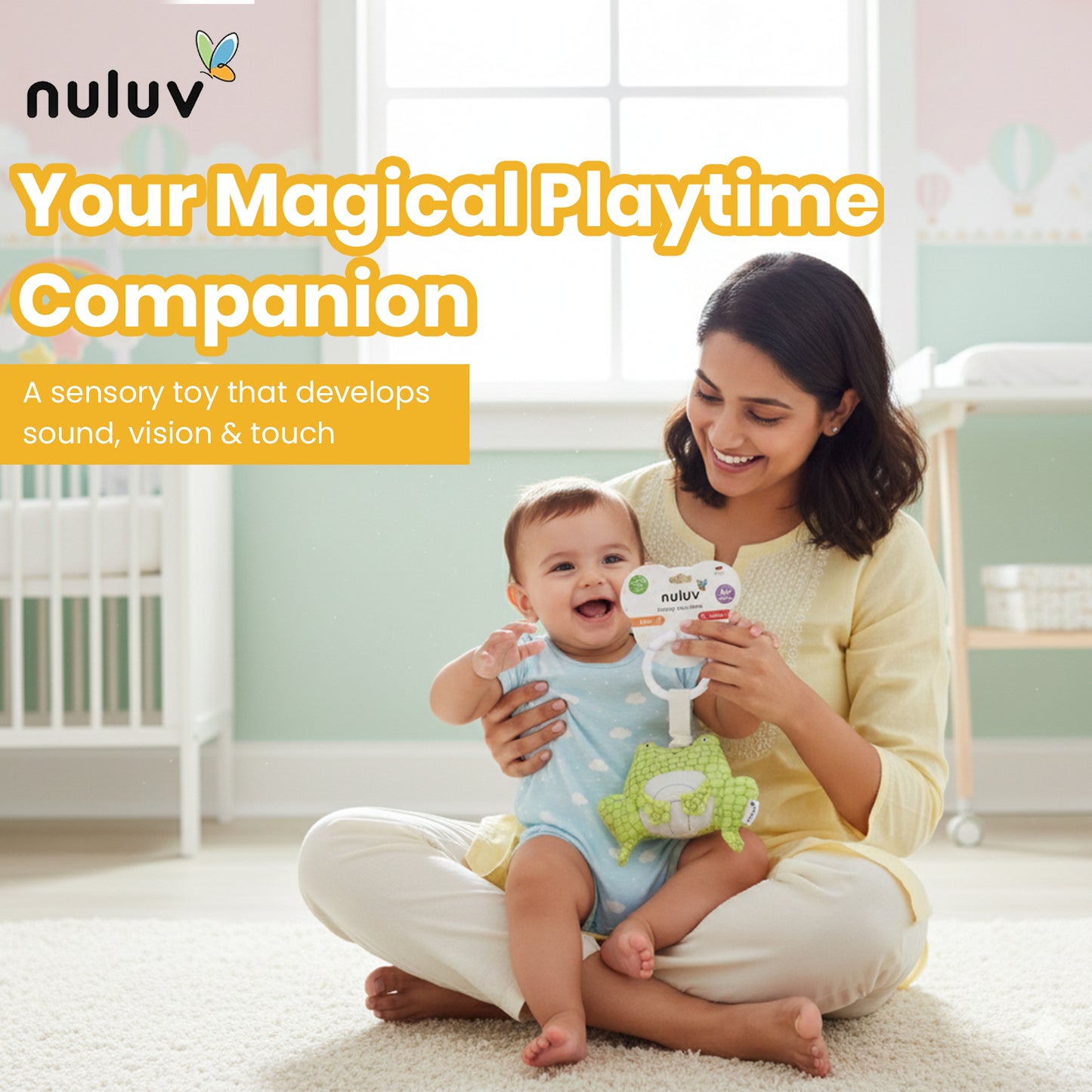 Nuluv Activity Frog Rattle Jittery Toy For Baby