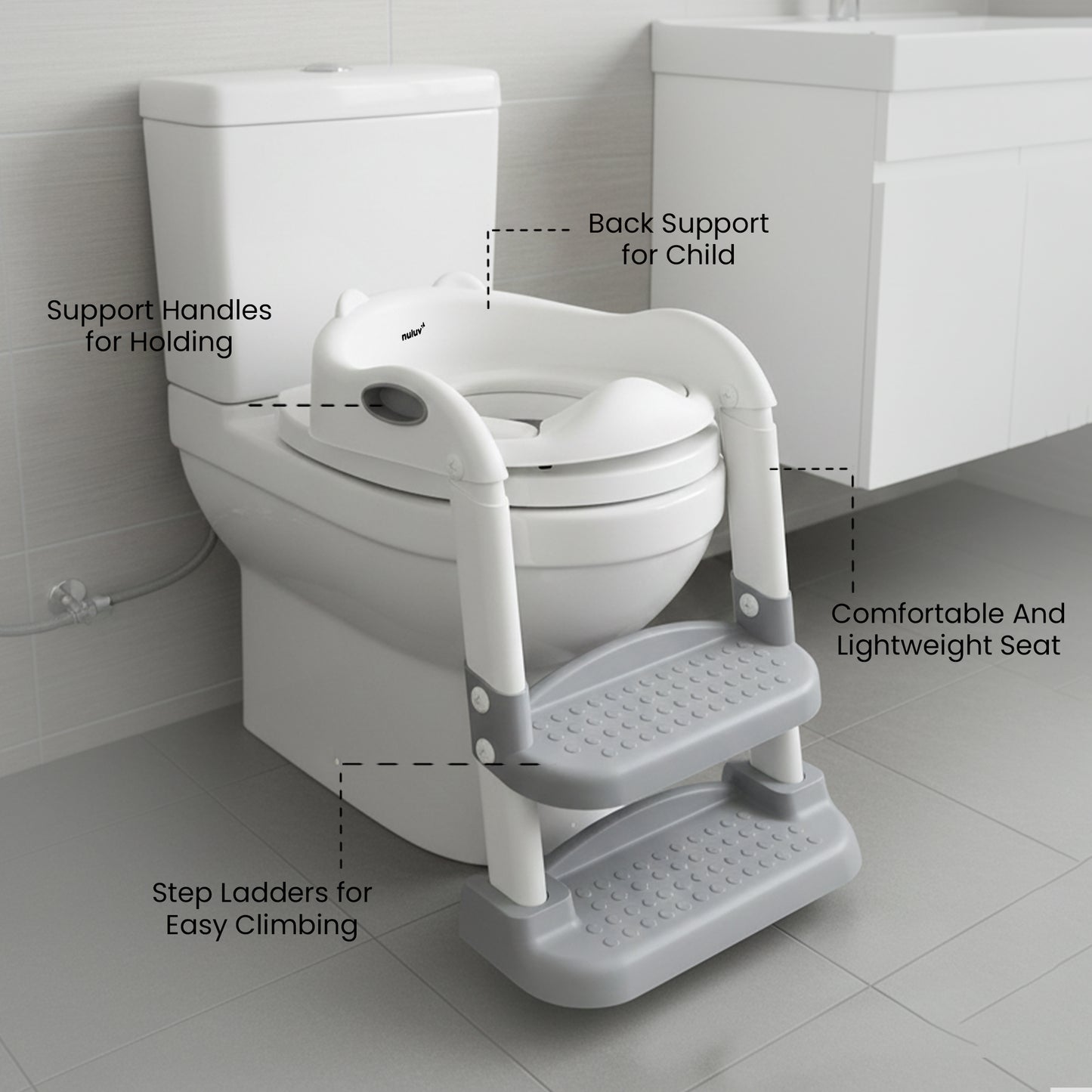 Baby Potty Training Seat with Step Ladder For 12+ Months