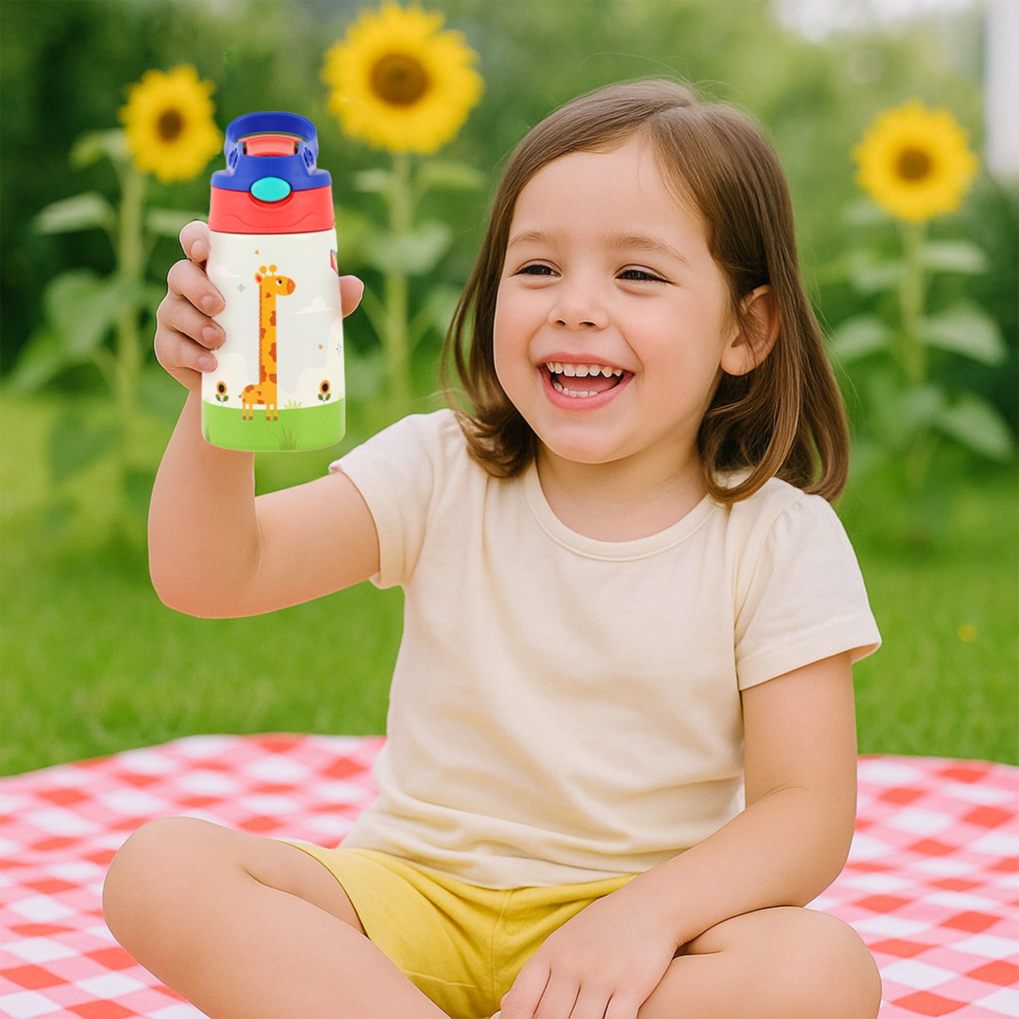 Nuluv Weaning and Feeding Insulated Giraffe Spout Sipper Bottle For Baby