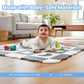 Nuluv Tiny Tails Soft Foam Play Mat with Safety Fence – EVA Interlocking Baby Floor Mat