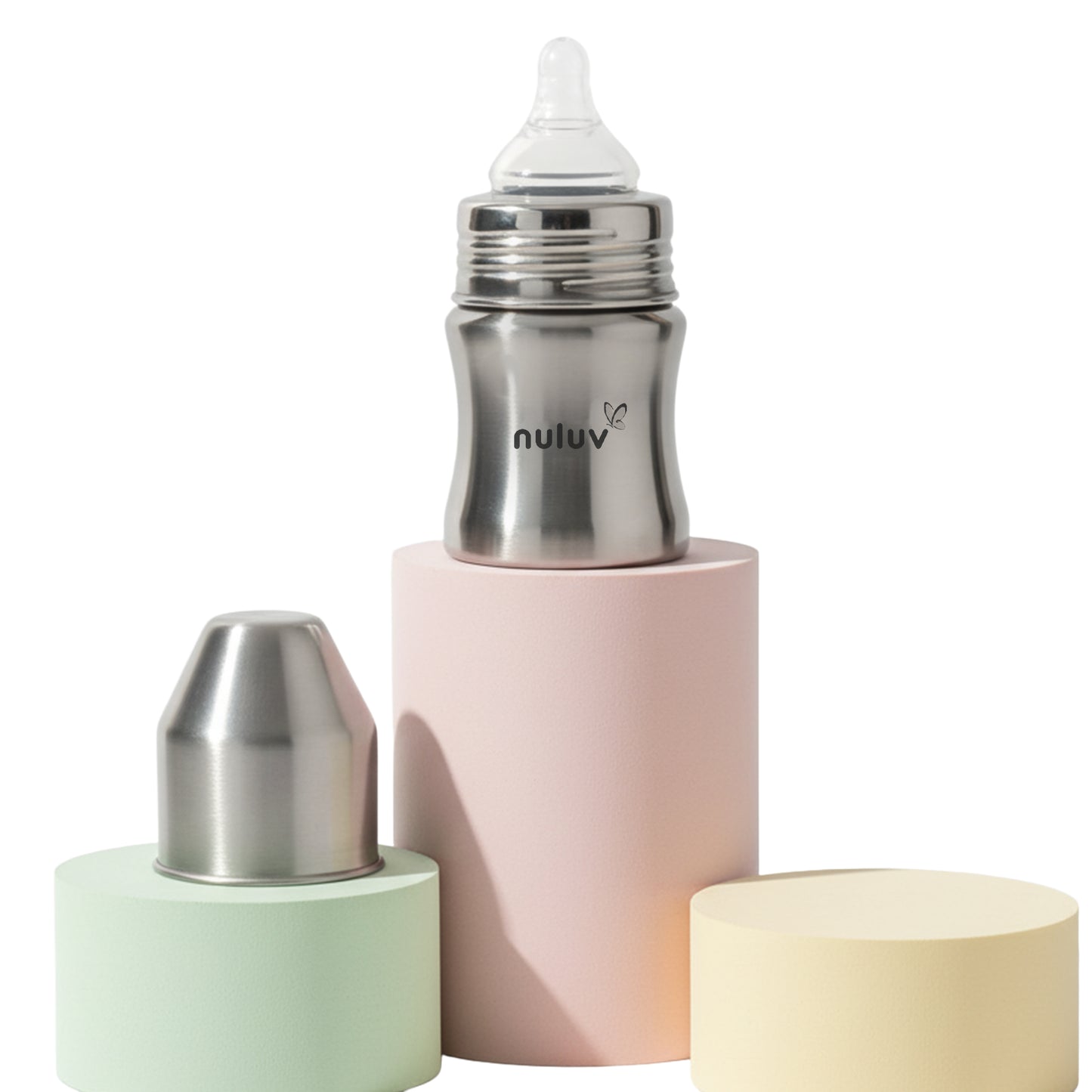 Nuluv Nourish+ Stainless Steel Baby Feeding Bottle