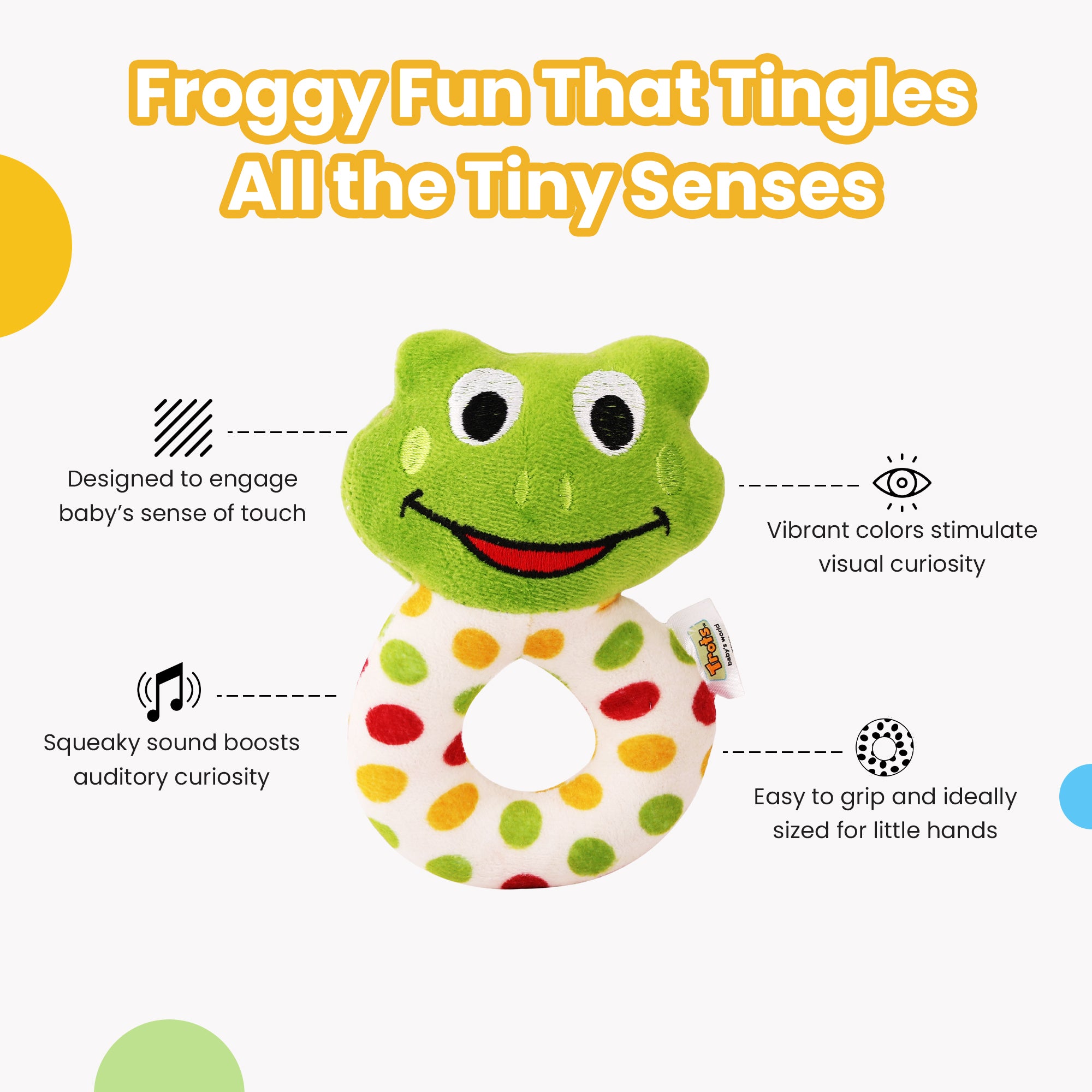 Trots Squeaky toy - Frog Ring