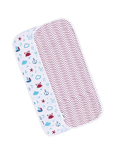 Red Anchor burp cloth