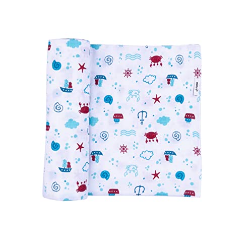 Nuluv Red Anchor Swaddle Soft and Breathable Wrap For Baby, Pack of 2