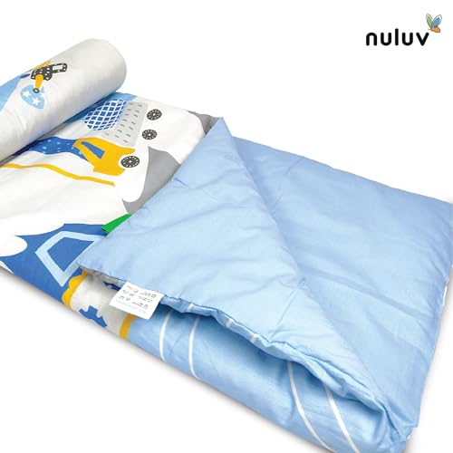 Nuluv Baby Blanket, Quilt for Baby Boys and Girls, 100% Cotton Blanket, Soft and Comfortable, Antimicrobial & Hypoallergenic Filling, 23x36 inches, for Kids Aged 0-9 Months, Transport Design