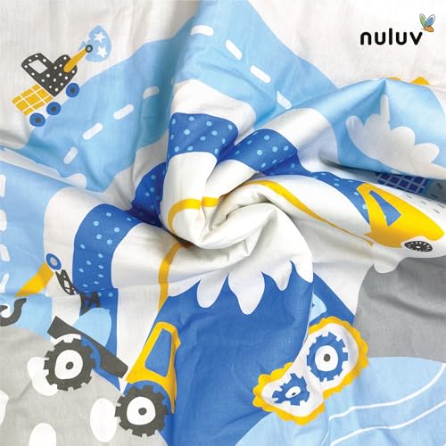 Nuluv Baby Blanket, Quilt for Baby Boys and Girls, 100% Cotton Blanket, Soft and Comfortable, Antimicrobial & Hypoallergenic Filling, 23x36 inches, for Kids Aged 0-9 Months, Transport Design