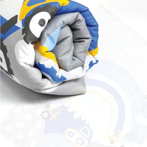 Nuluv Baby Blanket, Quilt for Baby Boys and Girls, 100% Cotton Blanket, Soft and Comfortable, Antimicrobial & Hypoallergenic Filling, 23x36 inches, for Kids Aged 0-9 Months, Transport Design