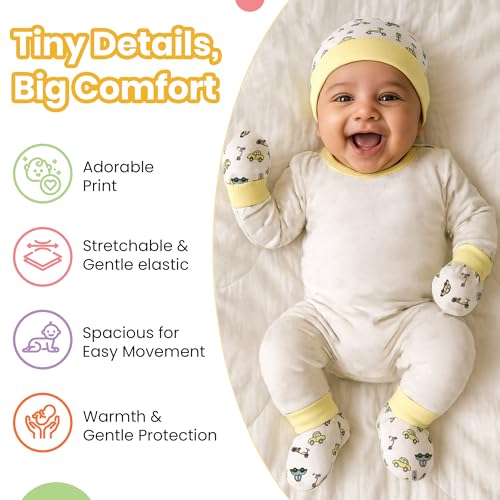 Nuluv Boys Cap Bottie Mitten set (Set of 2)