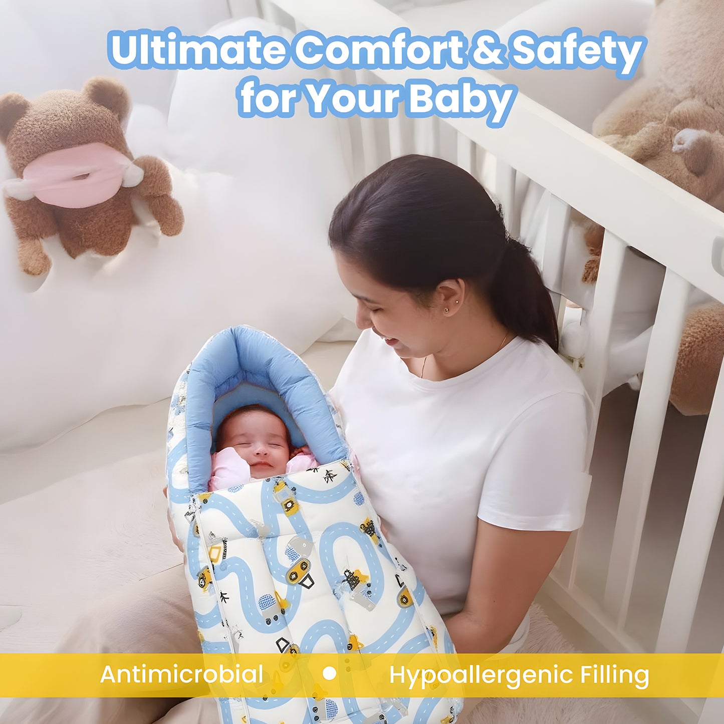 Nuluv Cotton Baby Sleeping Bag & Carry Nest